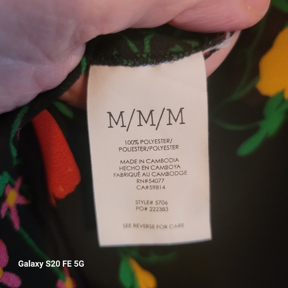 CAbi Black Floral Sheer Blouse - Picture 9 of 9